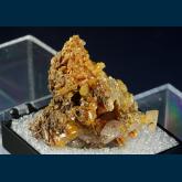 T-239 Wulfenite with Calcite from Erupcion/Ahumada Mine, Los Lamentos District, Sierra de Los Lamentos, Municipio de Ahumada, Chihuahua, Mexico