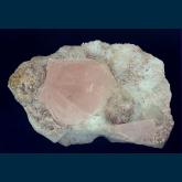 WQ01 Beryl (var. Morganite) on Albite (var. Cleavlandite) Illustrated from White Queen Mine, Hiriart Mtn., Pala, Pala District, San Diego Co., California, USA