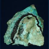 Cerussite on Chrysocolla