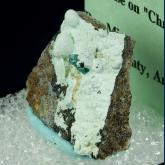 TN228 Dioptase on Chrysocolla from Ray Mine, Ray District, near Kearney, Dripping Springs Mts., Pinal County, Arizona, USA