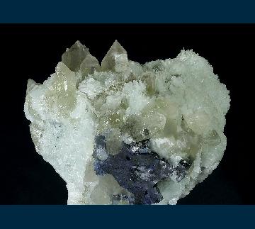 ST103 Albite ( v. Cleavlandite ) with Elbaite and Quartz from Stewart Mine, Pala District, San Diego County, California, USA