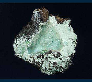 RG0309 Chrysocolla covered with Quartz from Ray Mine, Ray District, near Kearney, Dripping Springs Mts., Pinal County, Arizona, USA