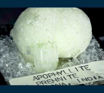 TN356 Apophyllite and Prehnite from Pune (Poonah) District, Lonavala, Maharashtra, India