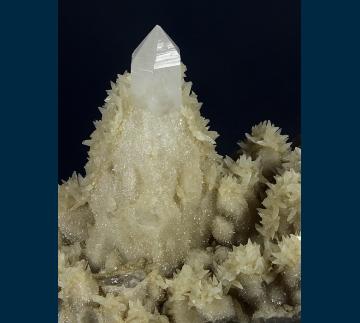 IDCO1 Calcite on Quartz from Idarado Mine, Ouray District, Telluride, San Miguel County, Colorado, USA