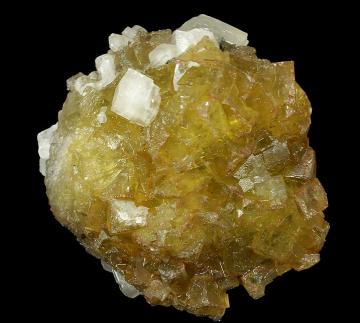 RG0102 Fluorite with Calcite from Moscona Mine, Villabona mining area, Solís, Corvera de Asturias, Asturias, Spain